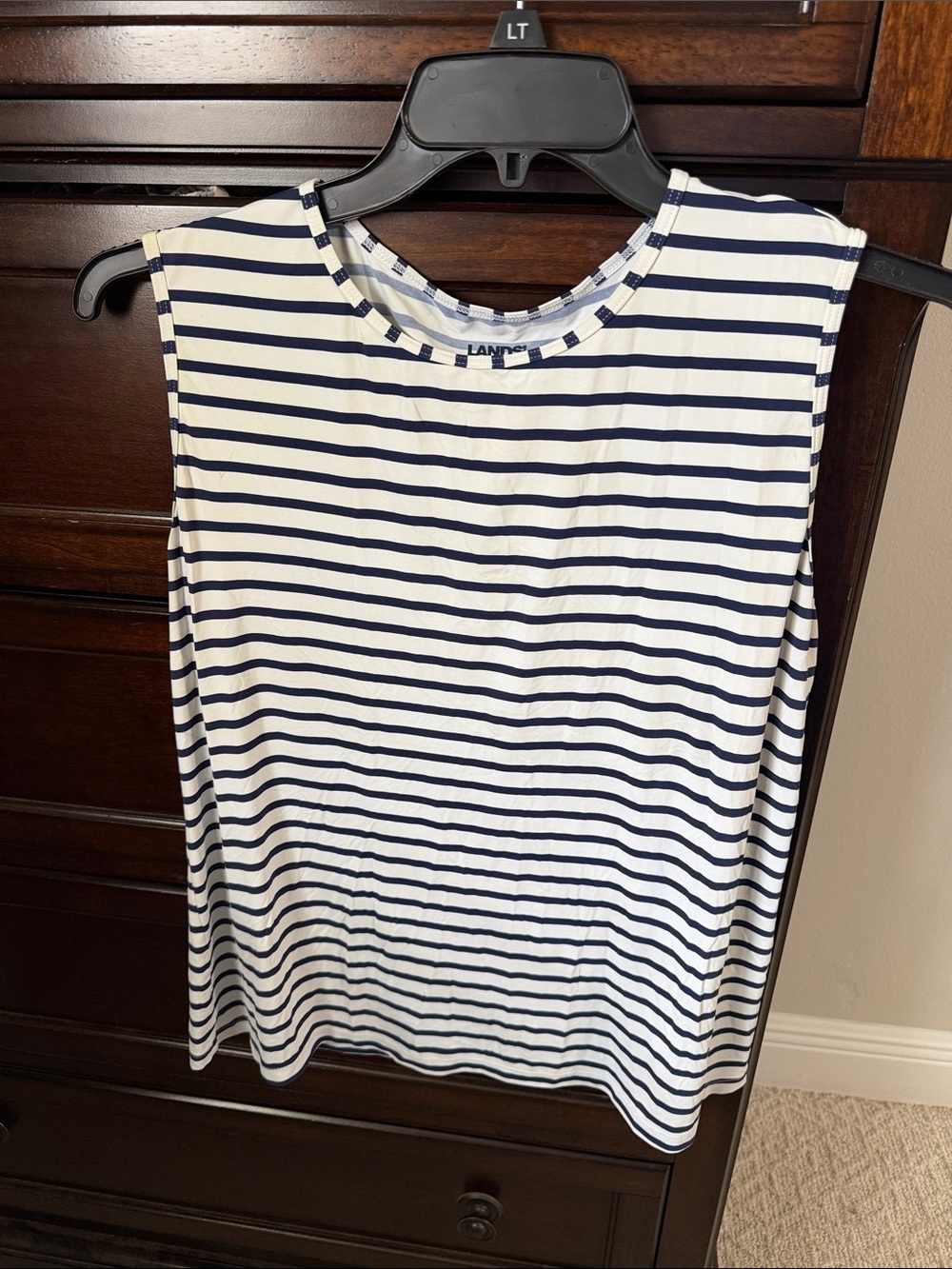 Lands’ End Sleeveless Striped Rashguard